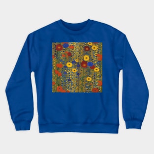 Colorful Abstract Flower Garden Wallpaper Crewneck Sweatshirt